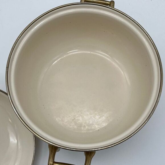 TABLETOPS UNLIMITED Pot and Lid Enamel Steel Heat Fruits Covered Serving Dish - Picture 10 of 14